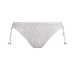 Slip Bikini à nouettes Blanc