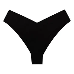 Slip brésilien sans coutures femme Essentiel Athena noir