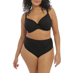 Slip de bain taille haute - Noir