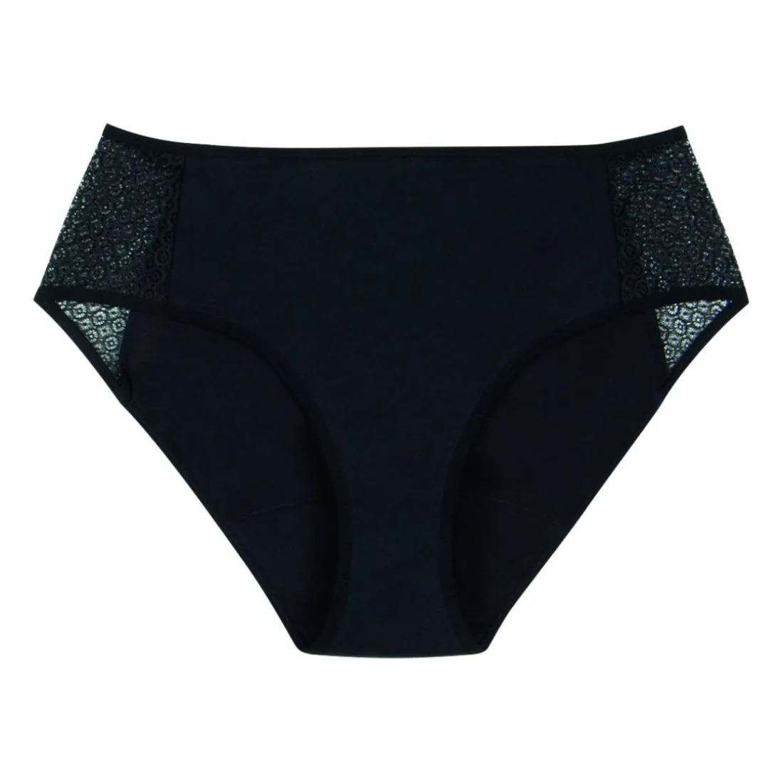 Slip pour fuites urinairesecret Athena noir en coton