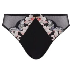 Slip Rosa Fantaisie Aquarelle Florale Noire