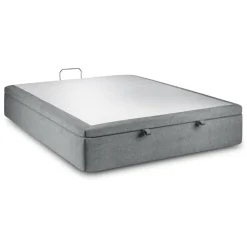 Sommier Coffre Tissu Gris anthracite