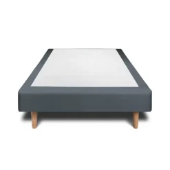 Sommier Tapissier Velours Gris anthracite H35cm
