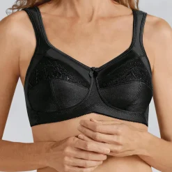Soutien gorge - post opératoire avec poches - sans armatures - Noir