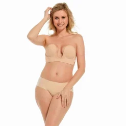 Soutien Gorge bandeau dos nus Luve Beige