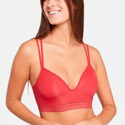 Soutien Gorge Brassière Coques Sans Armature - Rouge