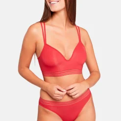 Soutien Gorge Brassière Coques Sans Armature - Rouge