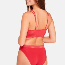 Soutien Gorge Brassière Coques Sans Armature - Rouge