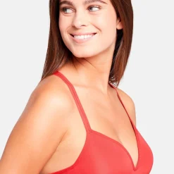 Soutien Gorge Brassière Coques Sans Armature - Rouge