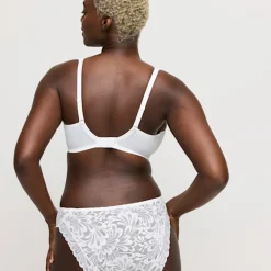 Soutien Gorge demi-mousse plongeant Rupi naturel blanc