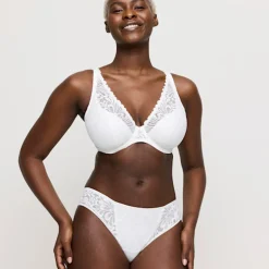 Soutien Gorge demi-mousse plongeant Rupi naturel blanc
