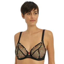 Soutien Gorge Plongeant - Noir ROSE BLOSSOM