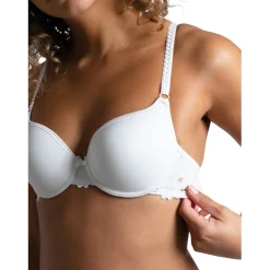 Soutien-gorge à armatures brodé - Blanc