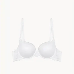 Soutien-gorge à armatures brodé - Blanc