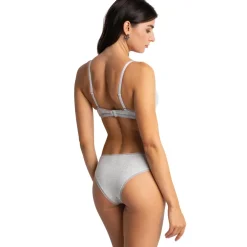 Soutien-gorge à armatures Charlotte gris en coton