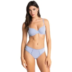 Soutien-gorge à armatures Charlotte bleu en coton