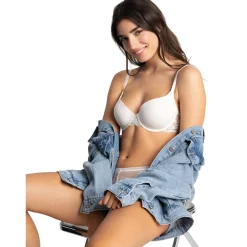 Soutien-gorge à armatures en dentelle - Beige