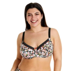Soutien-gorge à armatures grand maintien kaki Seventies vert
