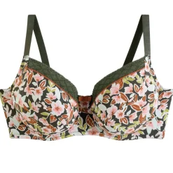 Soutien-gorge à armatures grand maintien kaki Seventies vert