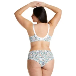 Soutien-gorge à armatures grand maintien ivoire/orange Elena blanc