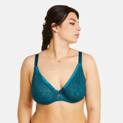 Soutien-gorge à armatures grand maintien turquoise Sarong bleu