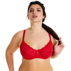 Soutien-gorge à armatures grand maintien - Rouge