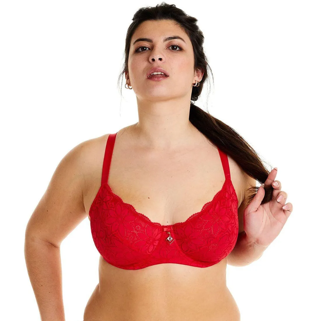Soutien-gorge à armatures grand maintien - Rouge