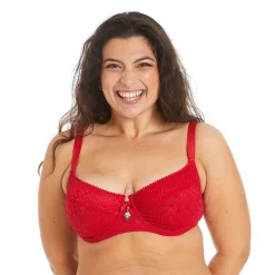 Soutien-gorge à armatures grand maintien rouge Absinthe