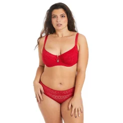 Soutien-gorge à armatures grand maintien rouge Absinthe