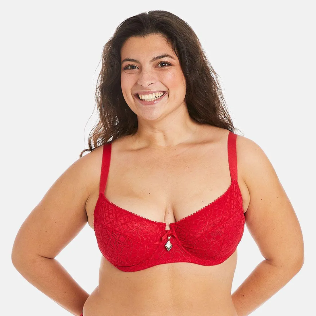 Soutien-gorge à armatures grand maintien rouge Absinthe