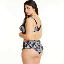 Soutien-gorge à armatures grand maintien noir/parme Elisa