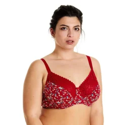 Soutien-gorge à armatures grand maintien rouge Paprika