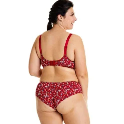 Soutien-gorge à armatures grand maintien rouge Paprika