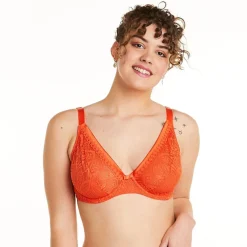Soutien-gorge à armatures grand maintien orange Sarong