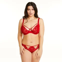 Soutien-gorge à armatures grand maintien rouge Miracle