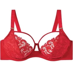 Soutien-gorge à armatures grand maintien rouge Miracle