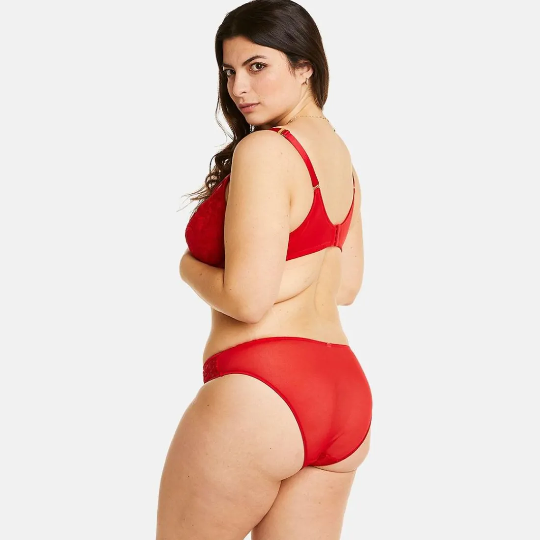 Soutien-gorge à armatures grand maintien rouge Miracle
