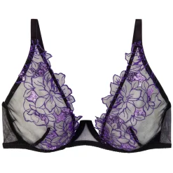 Soutien-gorge à armatures noir/violet Amants