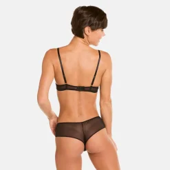 Soutien-gorge à armatures noir/violet Amants