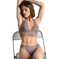 Soutien-gorge à coques fines sans armatures - Gris