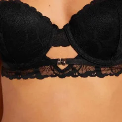 Soutien-gorge ampliforme coque moulée noir Ophélie