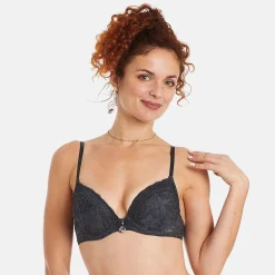 Soutien-gorge ampliforme coque moulée gris Tarot