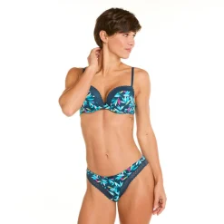 Soutien-gorge ampliforme coque moulée multicolores bleu