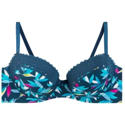 Soutien-gorge ampliforme coque moulée multicolores bleu