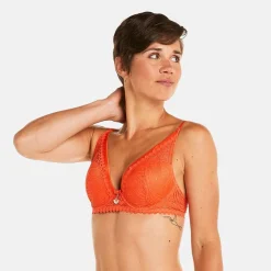 Soutien-gorge ampliforme coque moulée orange Sarong