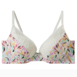 Soutien-gorge ampliforme coque moulée multico blanc Entracte multicolore