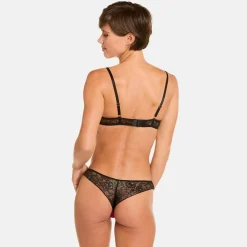 Soutien-gorge ampliforme coque moulée noir/fuchsia Dragon
