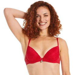 Soutien-gorge ampliforme coque moulée rouge Absinthe