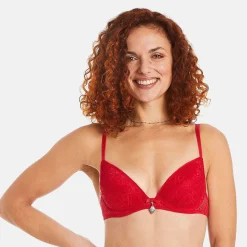 Soutien-gorge ampliforme coque moulée rouge Absinthe