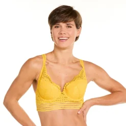 Soutien-gorge ampliforme coque moulée jaune Pétillante